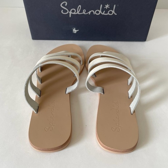 Nib Splendid Salome Flat Sandals in Ivory - Picture 7 of 8